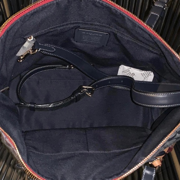 COACH DENIM MULTI ZIP TOTE - Picture 5 of 8
